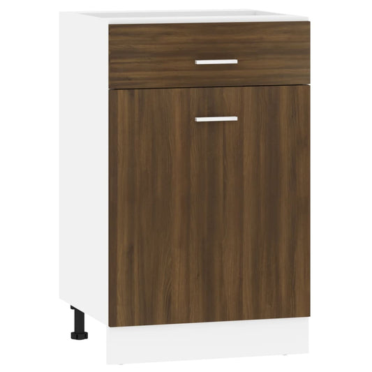 Unterschrank mit Schublade Lyon Braun Eiche-Optik 50x46x81,5 cm