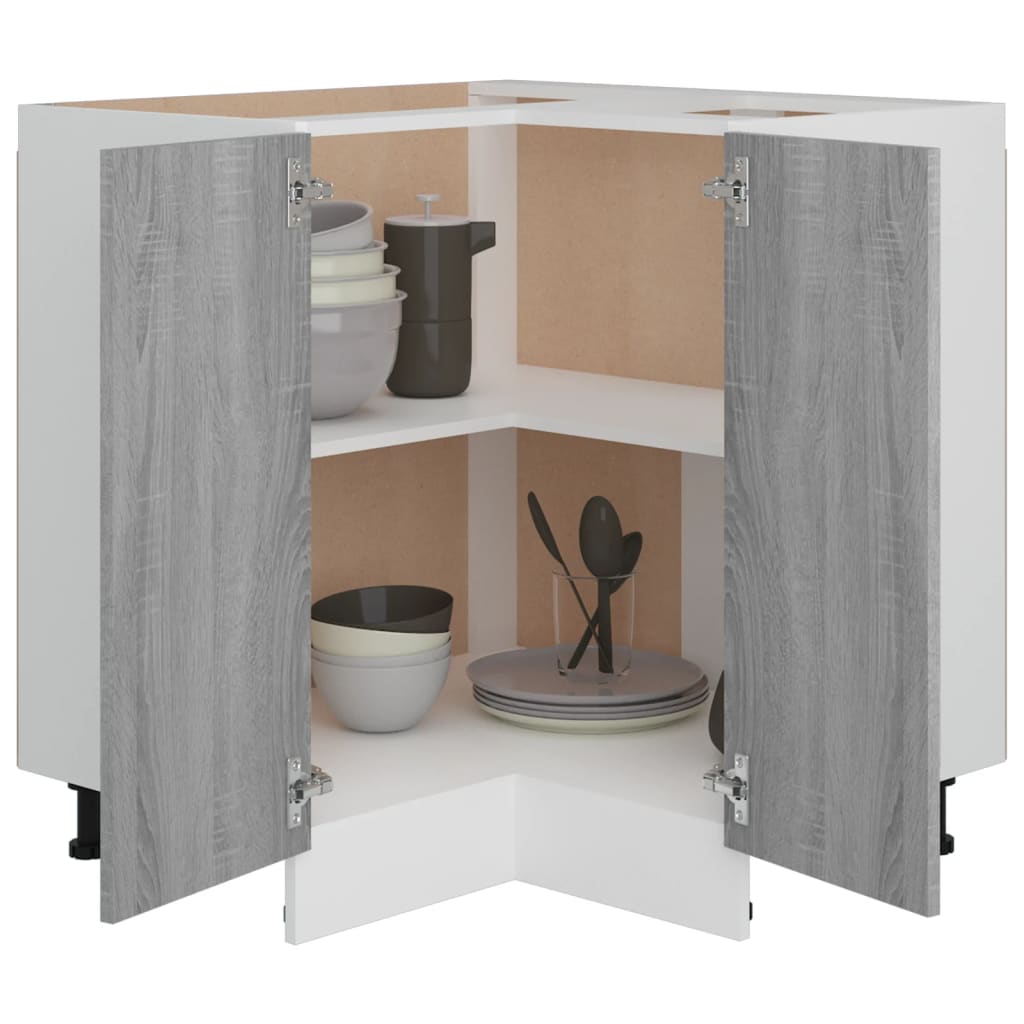 Küchenschrank Lyon Grau Sonoma 75,5x75,5x81,5 cm Holzwerkstoff