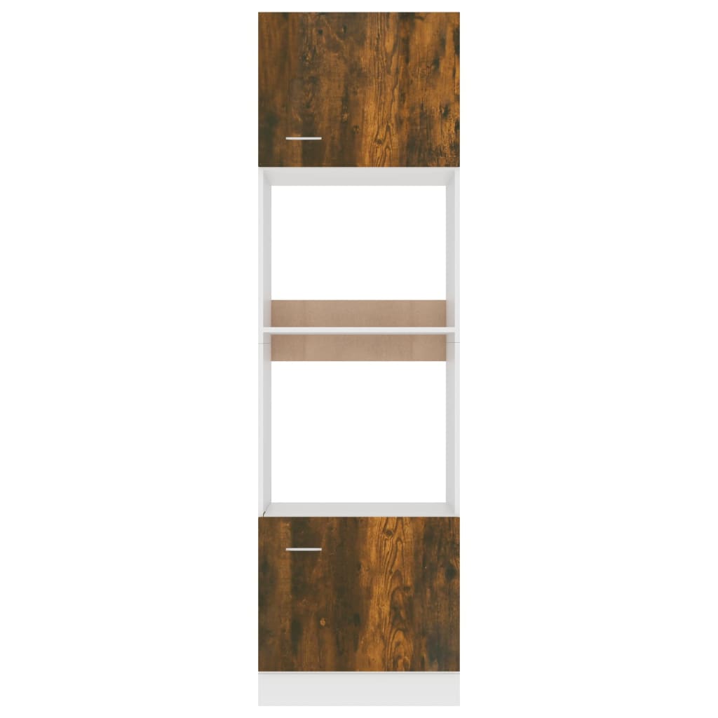 Mikrowellenumbauschrank Lyon Räuchereiche 60x57x207 cm Holzwerkstoff