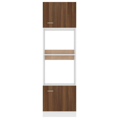 Mikrowellenumbauschrank Lyon Braun Eichen-Optik 60x57x207 cm
