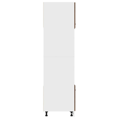 Mikrowellenumbauschrank Lyon Braun Eichen-Optik 60x57x207 cm