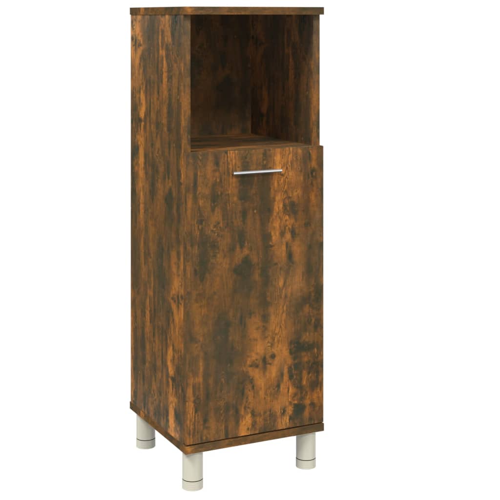 Badeværelsesskab Røget Eg 30x30x95 cm Træmateriale