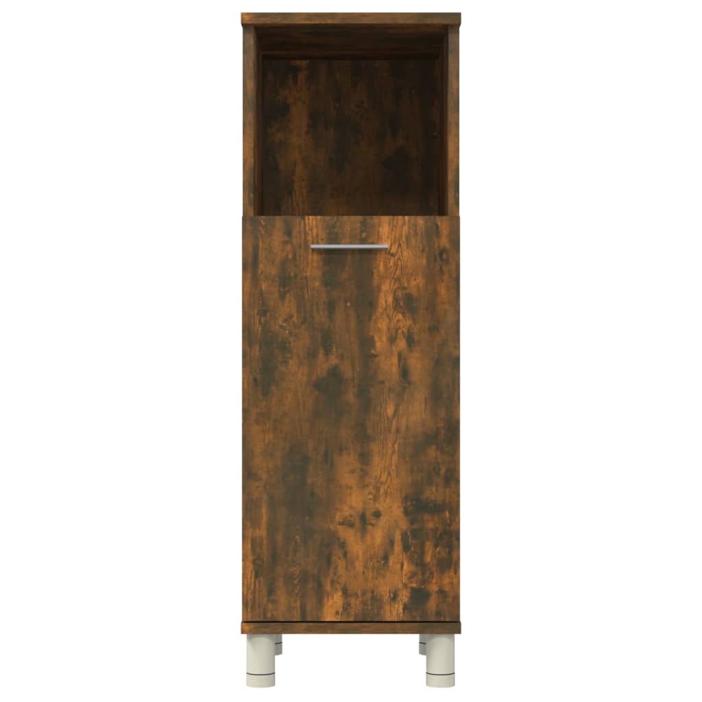 Badeværelsesskab Røget Eg 30x30x95 cm Træmateriale