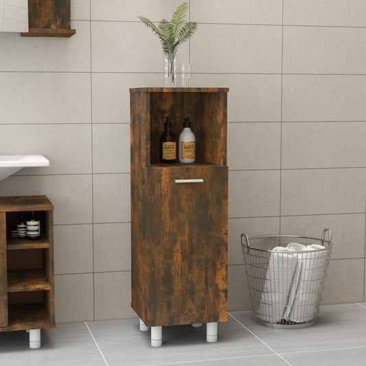Badeværelsesskab Røget Eg 30x30x95 cm Træmateriale