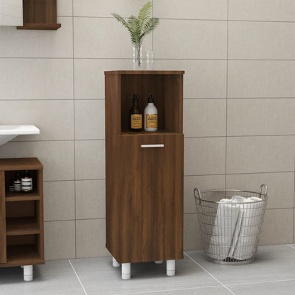 Badeværelsesskab Brun Eg Look 30x30x95 cm Træmateriale