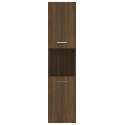 Badezimmerschrank Braun Eichen-Optik 30x30x130 cm Holzwerkstoff