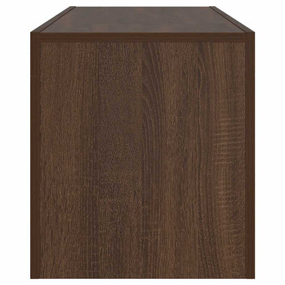 TV-Schrank mit LED-Leuchten Braun Eichen-Optik 120x35x40 cm