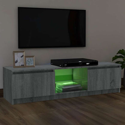 TV-Schrank mit LED-Leuchten Grau Sonoma 120x30x36 cm
