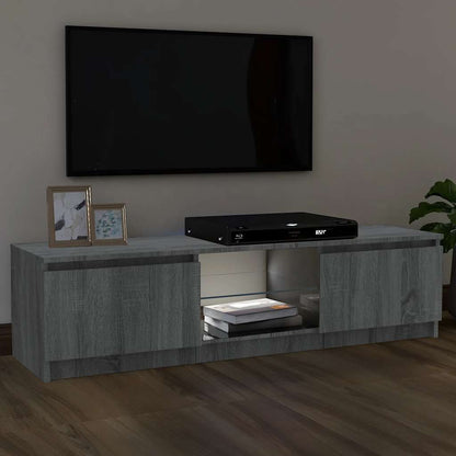 TV-Schrank mit LED-Leuchten Grau Sonoma 120x30x36 cm