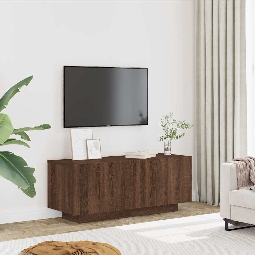 TV-Schrank Braun Eichen-Optik 100x35x40 cm Holzwerkstoff
