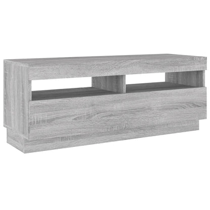 TV-skab med LED-lys Grå Sonoma 100x35x40 cm