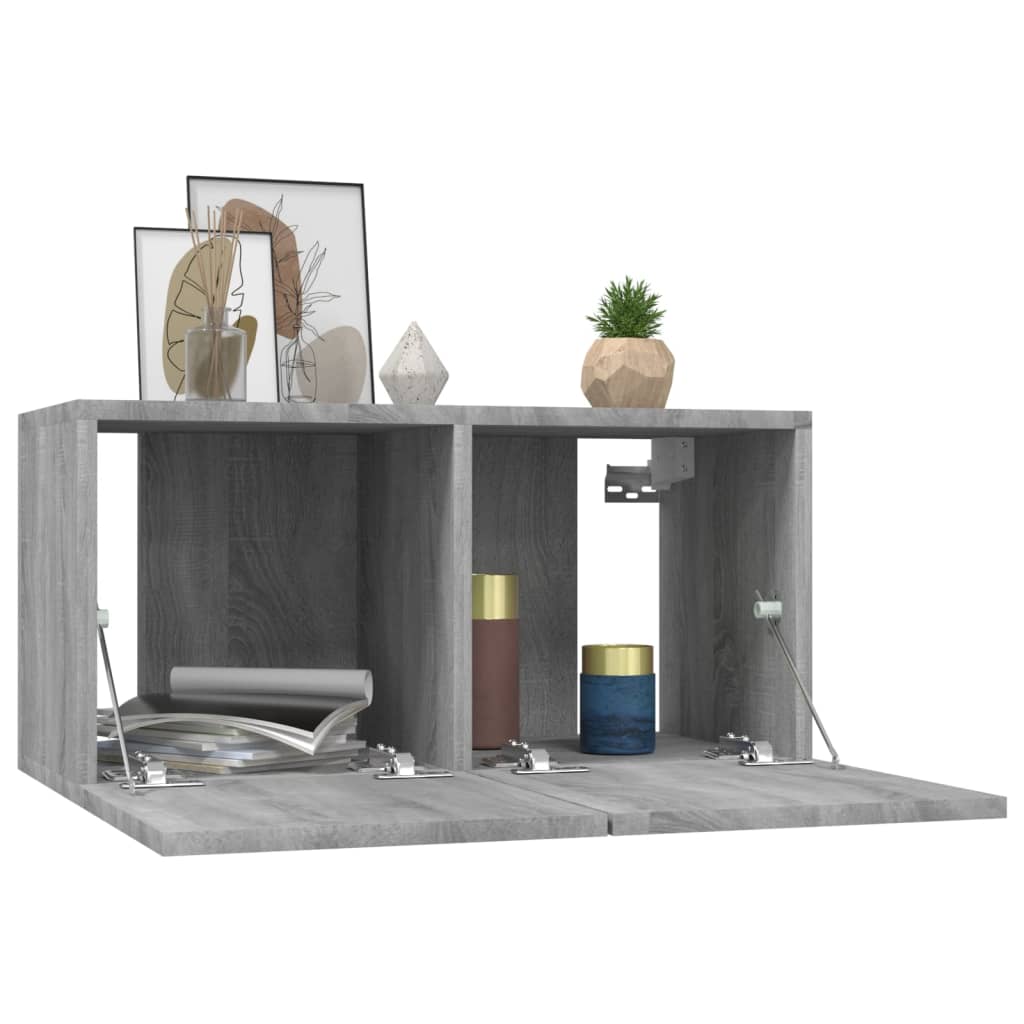 TV vægskab grå Sonoma 60x30x30 cm træmateriale
