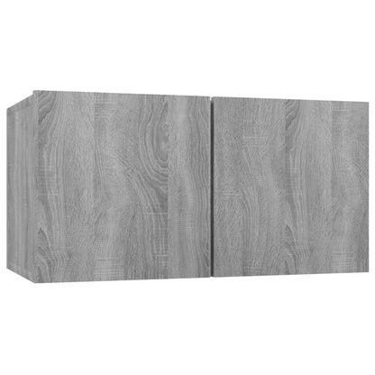 TV-Wandschrank Grau Sonoma 2 Stk. 60x30x30 cm Holzwerkstoff
