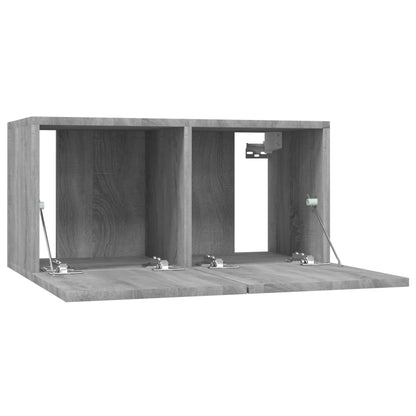 TV-Wandschränke 3 Stk. Grau Sonoma 60x30x30 cm Holzwerkstoff