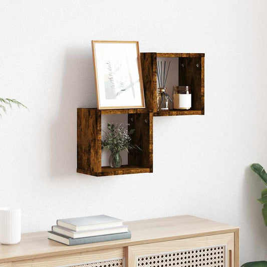 Wandregale 2 pcs Braun 26 x 15 x 26 cm Holzwerkstoff