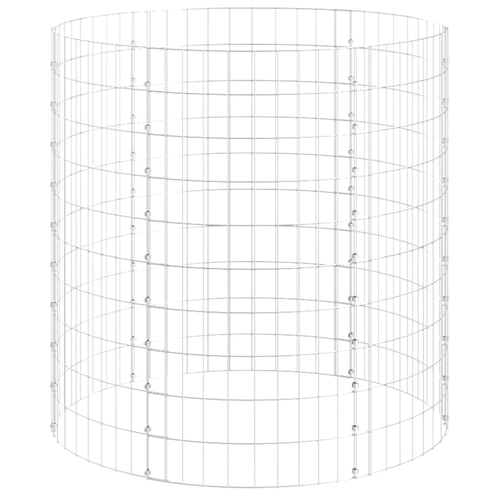 Gabionen-Säule Rund Verzinkter Stahl Ø100x100 cm