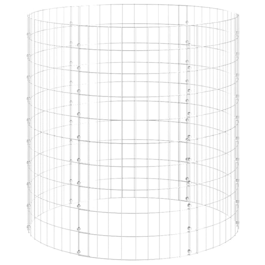 Gabionen-Säule Rund Verzinkter Stahl Ø100x100 cm