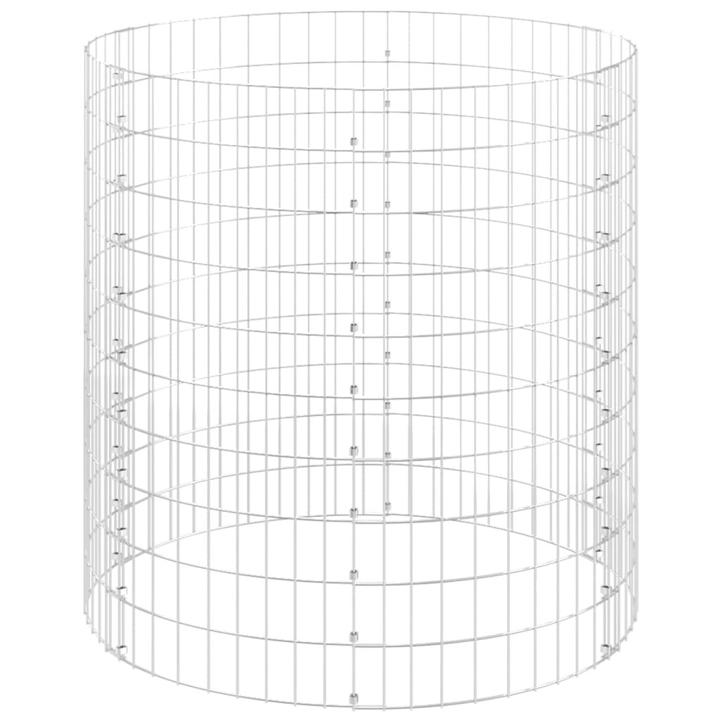 Gabionen-Säule Rund Verzinkter Stahl Ø100x100 cm