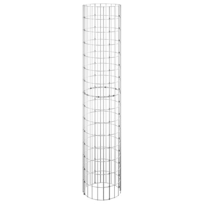 Gabionen-Hochbeete 3 Stk. Rund Verzinkter Stahl Ø30x150 cm