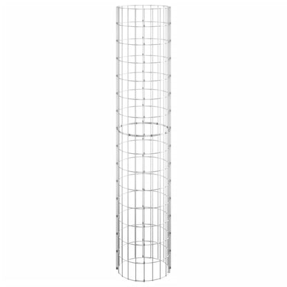 Gabionen-Hochbeete 3 Stk. Rund Verzinkter Stahl Ø30x150 cm