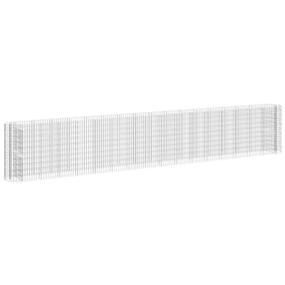Gabionen-Hochbeet Verzinktes Eisen 610x50x100 cm