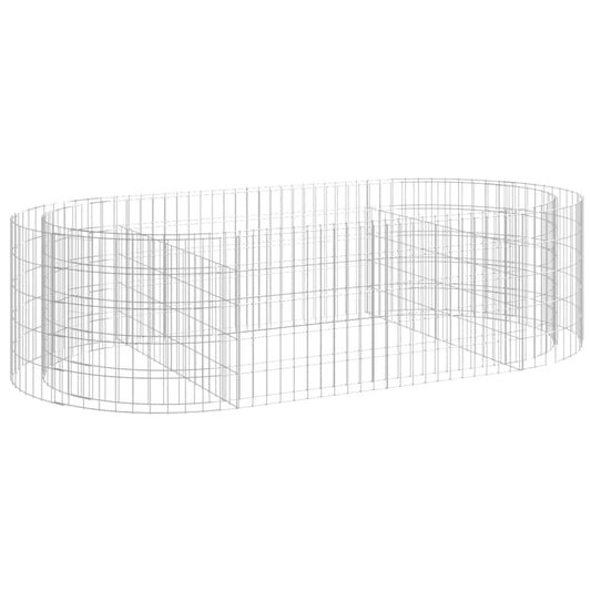 Gabionen-Hochbeet Verzinktes Eisen 200x100x50 cm