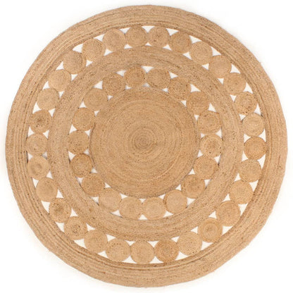 Teppich Geflochten Jute 240 cm Rund
