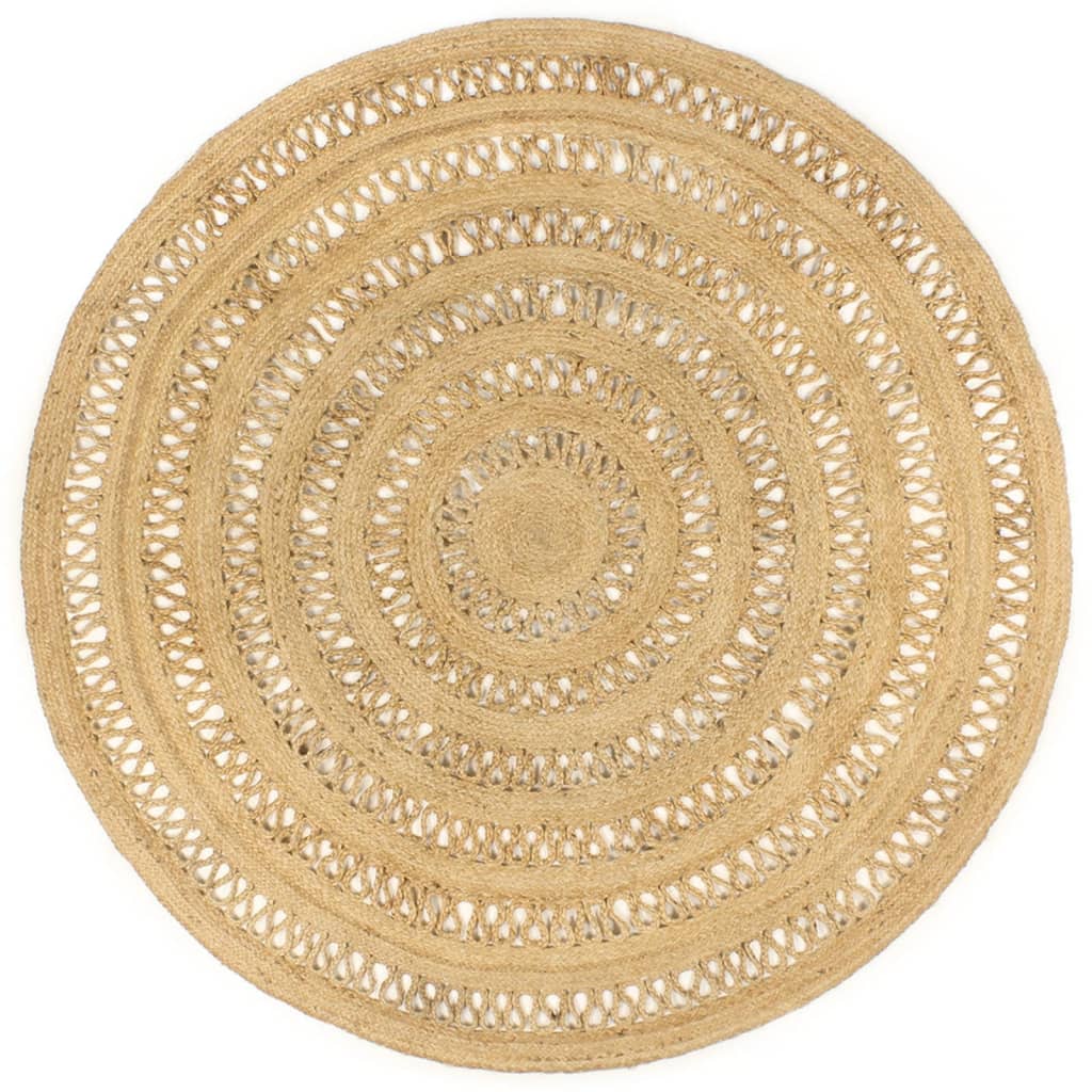 Teppich Handgefertigt Geflochten Jute 180 cm