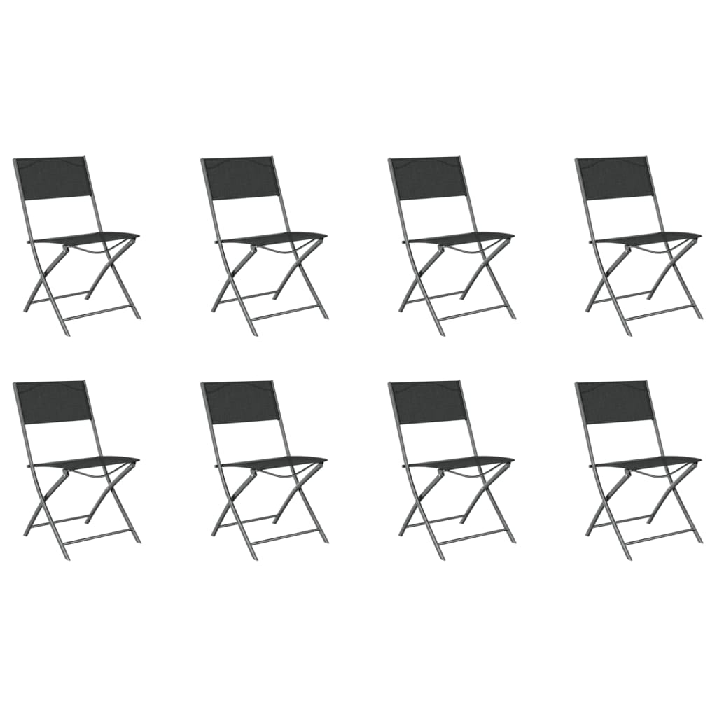 9-tlg. Garten-Essgruppe Grau und Schwarz