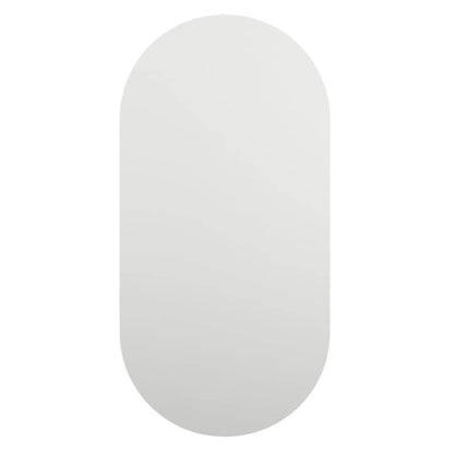 Spiegel mit LED-Leuchten 80x40 cm Glas Oval