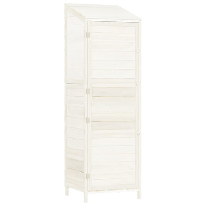 Redskabsskur Hvid 55x52x174,5 cm Massivt grantræ