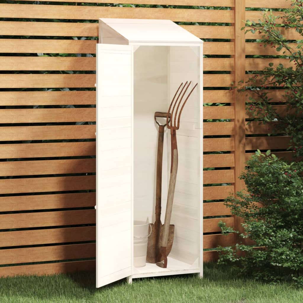 Redskabsskur Hvid 55x52x174,5 cm Massivt grantræ