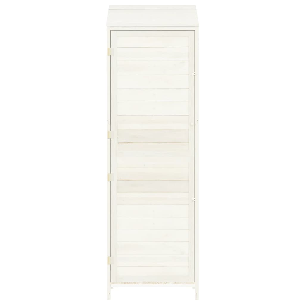 Redskabsskur Hvid 55x52x174,5 cm Massivt grantræ