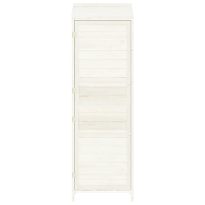 Redskabsskur Hvid 55x52x174,5 cm Massivt grantræ