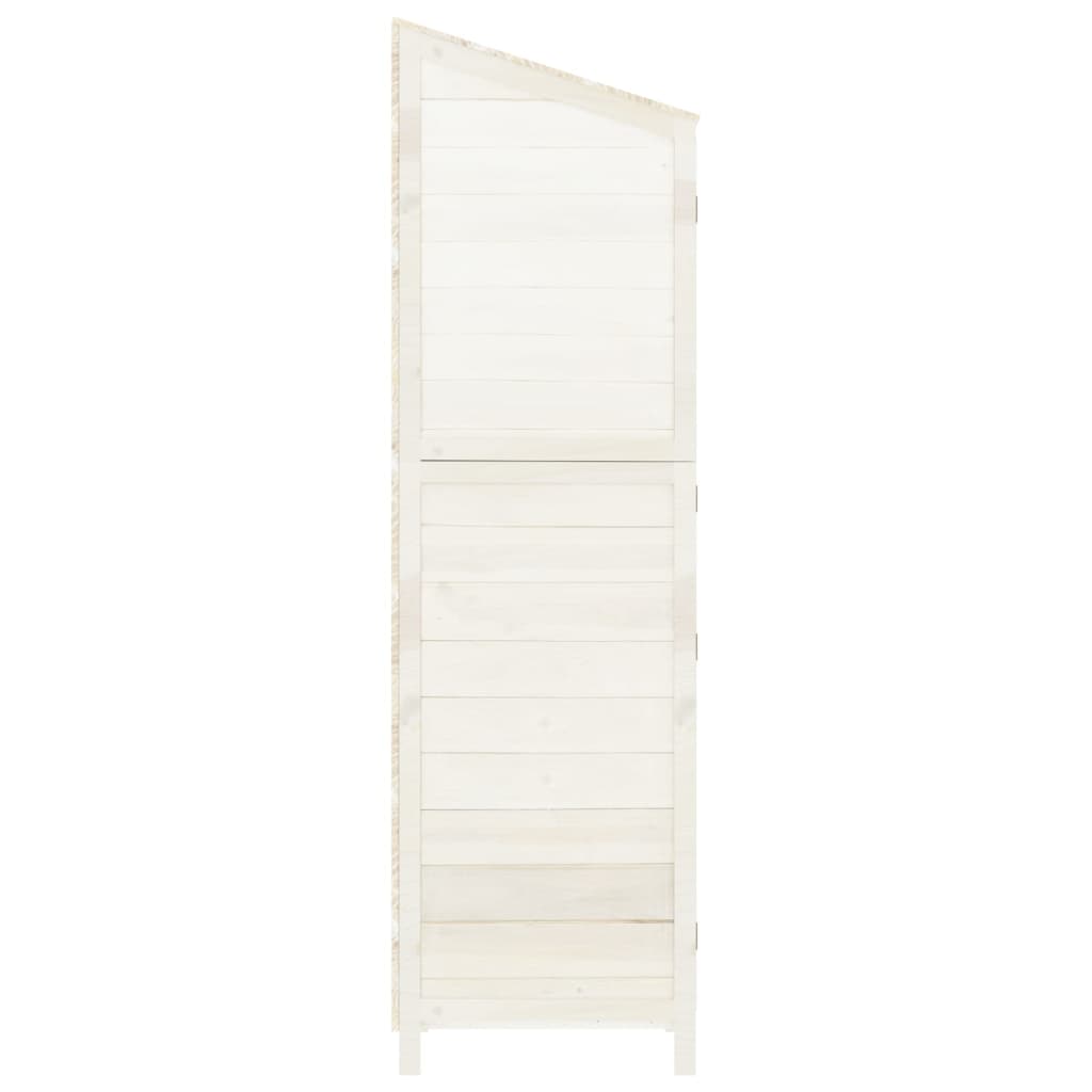 Redskabsskur Hvid 55x52x174,5 cm Massivt grantræ