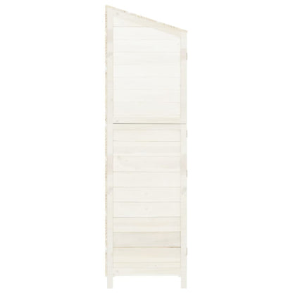 Redskabsskur Hvid 55x52x174,5 cm Massivt grantræ