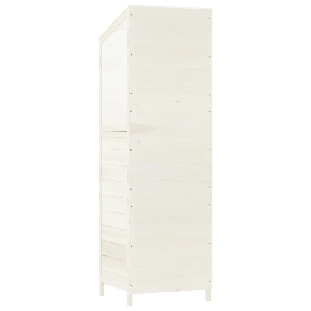 Redskabsskur Hvid 55x52x174,5 cm Massivt grantræ