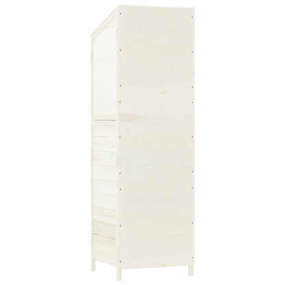 Redskabsskur Hvid 55x52x174,5 cm Massivt grantræ
