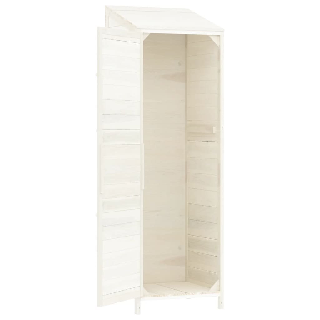 Redskabsskur Hvid 55x52x174,5 cm Massivt grantræ