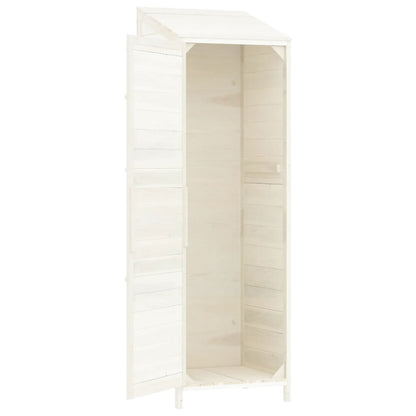 Redskabsskur Hvid 55x52x174,5 cm Massivt grantræ