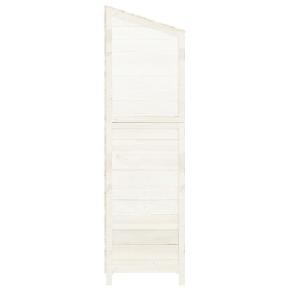 Redskabsskur Hvid 102x52x174,5 cm Massiv grantræ