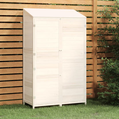 Redskabsskur Hvid 102x52x174,5 cm Massiv grantræ