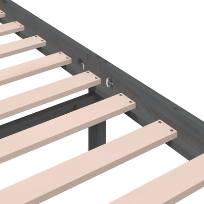 Massivholzbett Grau 140x190 cm