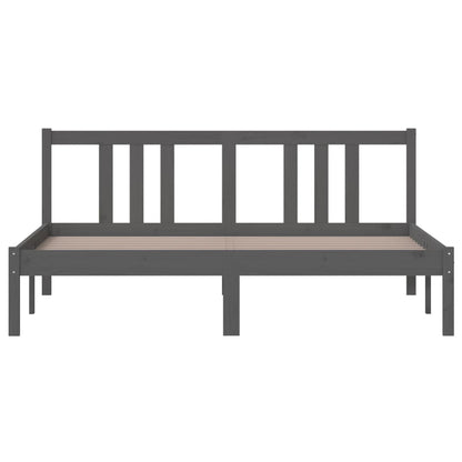 Massivholzbett Grau 150x200 cm