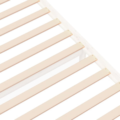 Massivholzbett ohne Matratze Weiß 75x190 cm