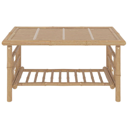 2-tlg. Garten-Lounge-Set mit Dunkelgrauen Kissen Bambus