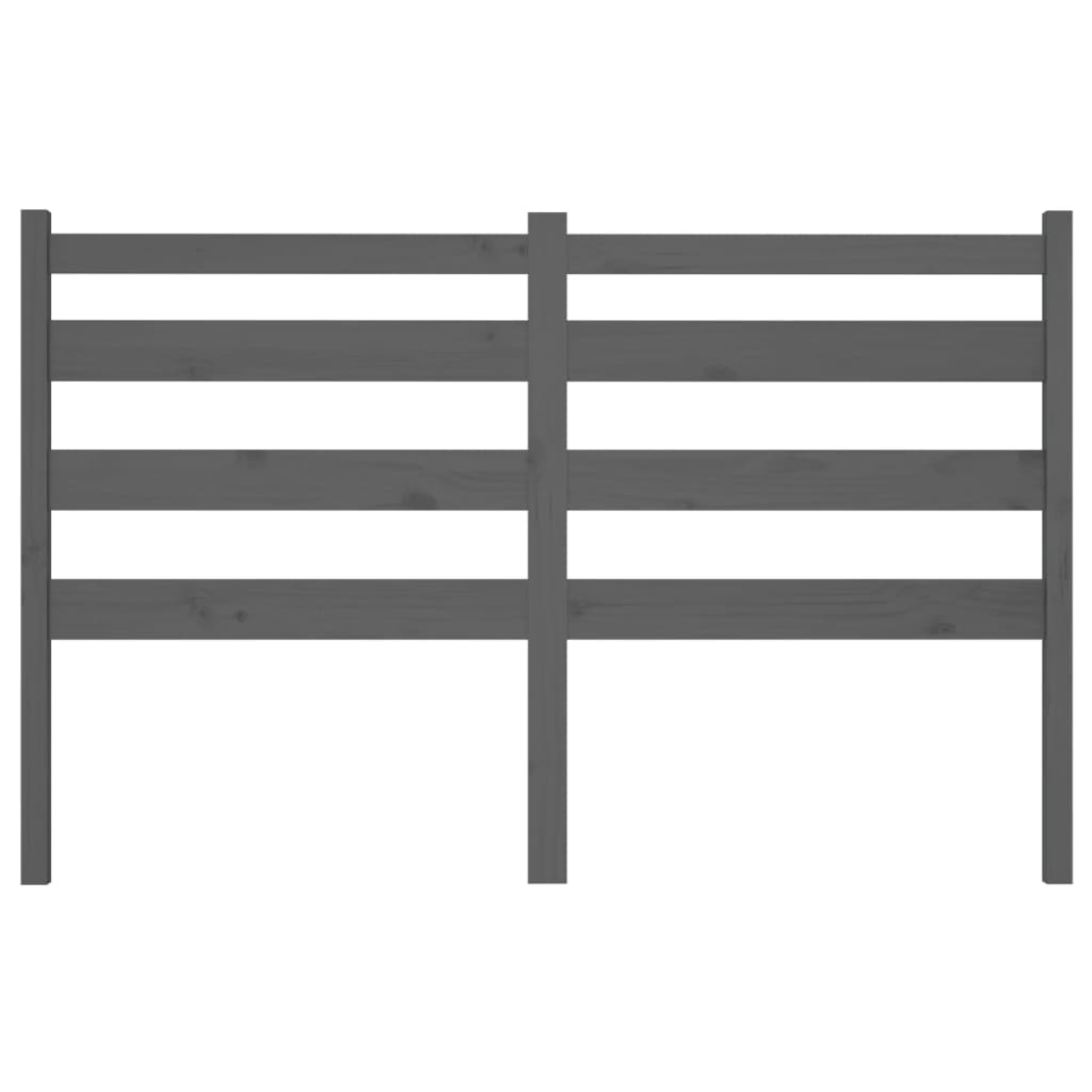 Kopfteil Grau 186x4x100 cm Massivholz Kiefer