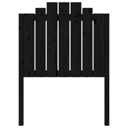 Kopfteil Schwarz 81x4x110 cm Massivholz Kiefer
