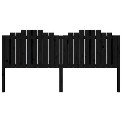 Kopfteil Schwarz 206x4x110 cm Massivholz Kiefer