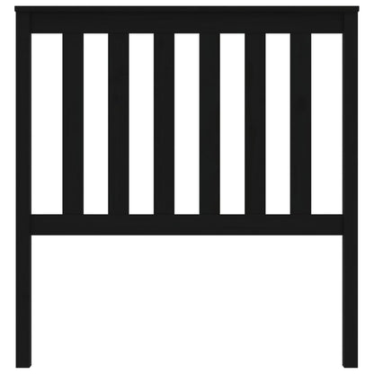 Kopfteil Schwarz 96x6x101 cm Massivholz Kiefer